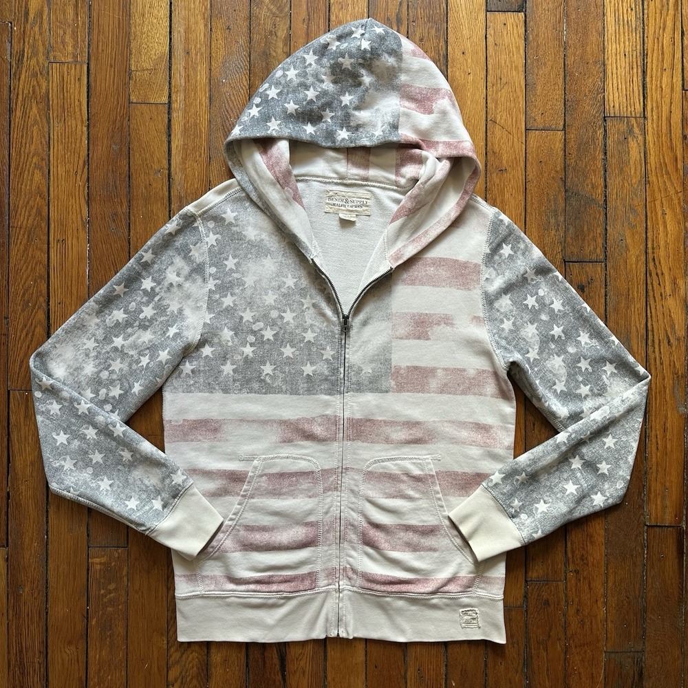 Ralph Lauren Denim & Supply Faded American Flag Hoodie Men M Designer Chief Kief